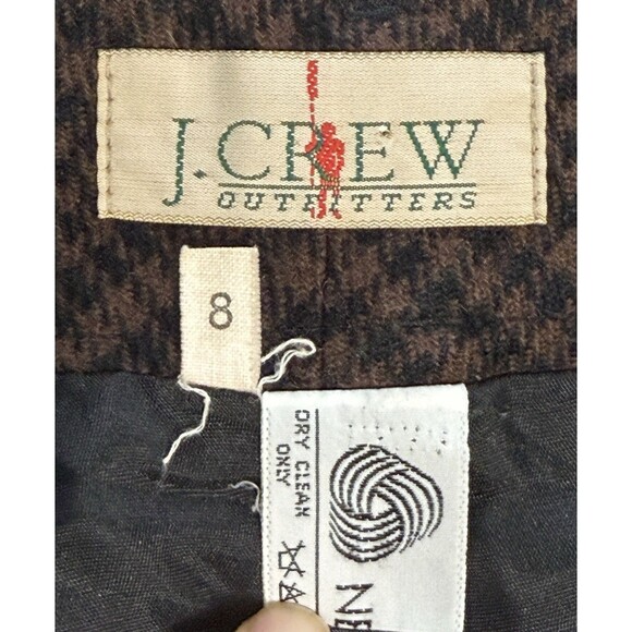 J.Crew Women’s Pure Wool Dark Academia Brown Plaid Maxi Skirt Officecore Sz 8 - Picture 5 of 8